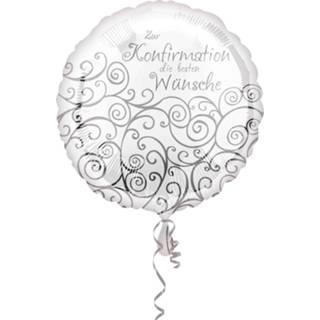 👉 Folieballon wit zilver Amscan Zur Konfirmation 43 Cm Wit/zilver 26635358262