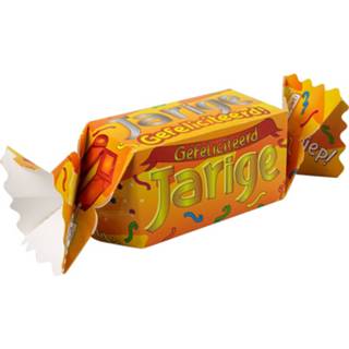 👉 Cadeauverpakking oranje karton Paper Dreams Gefeliciteerd Jarige 20 Cm 8716764080821