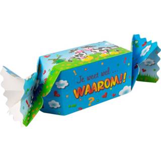 👉 Cadeauverpakking blauw karton Paper Dreams Waarom 20 Cm 8716764080937