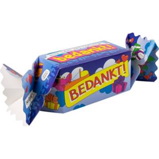 👉 Cadeauverpakking blauw karton Paper Dreams Bedankt 20 Cm 8716764080975