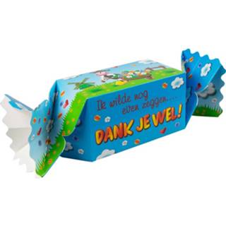 Cadeauverpakking blauw karton Paper Dreams Dankjewel 20 Cm 8716764080982