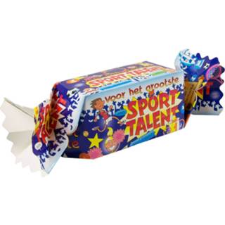 👉 Cadeauverpakking blauw karton papier Paper Dreams Sporttalent 20 Cm 8716764081224