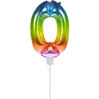 Folieballon multikleur Folat '0' Regenboog Junior 36 Cm 8714572630702