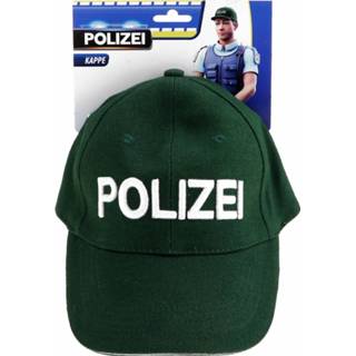 👉 Politiepet groen polyester Toi-toys Duitse Onesize 8719904357418