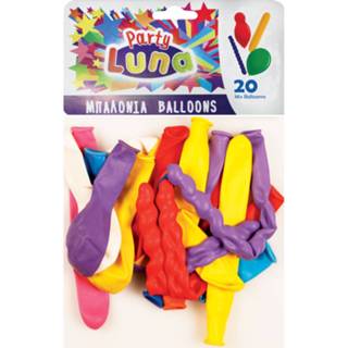 👉 Ballon multicolor multikleur Diakakis Ballonnen Mix Latex 20 Stuks 5205698158117
