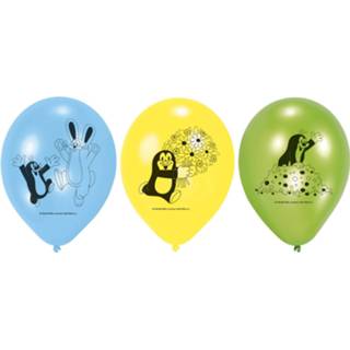 👉 Ballon geel blauw groen Amscan Ballonnen Little Mole 23 Cm Geel/blauw/groen 6 Stuks 13051798758