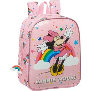 Polyester roze peuters Disney Minnie Mouse Peuterrugzak Rainbow - 27 X 22 10 Cm 8412688396344