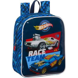 👉 Polyester blauw peuters Hot Wheels Peuterrugzak Race Team - 27 X 22 10 Cm 8412688426546
