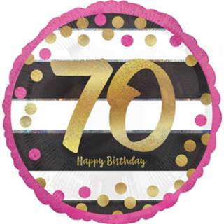 👉 Folieballon roze goud Amscan '70 Happy Birthday' 43 Cm Roze/goud 26635373661