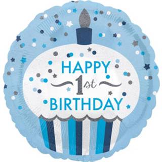 👉 Folieballon blauw jongens Anagram Happy 1st Birthday Jongen 43 Cm 26635345309