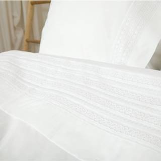 👉 Town & Country Dekbedovertrek Camilla Wit-lits-jumeaux (240 X 200/220 Cm)