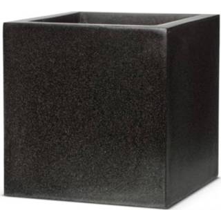 👉 Zwart kunststof Capi Lux Pot Vierkant Vi 8716443139079