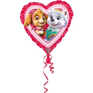 👉 Folieballon roze rood meisjes Anagram Paw Patrol Hart 43 Cm Roze/rood 26635343022