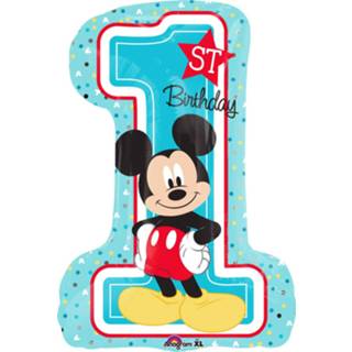 👉 Folieballon blauw Anagram Mickey's 1st Birthday 48 X 71 Cm 26635343435