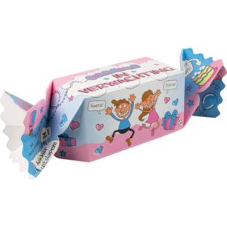 👉 Cadeauverpakking blauw roze karton papier baby's Paper Dreams Baby 20 Cm Blauw/roze 8716764081316