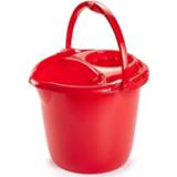 👉 Mopemmer rode kunststof plastic rood Dweilemmer/mopemmer 15 Liter 38 X 34 Cm - Vloer Reinigen Kunststof/plastic Dweil Emmer 8720276846585