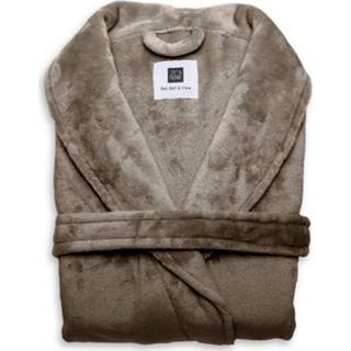 👉 Zo Home Flanel Fleece Badjas Cara - Steeple Taupe - Xl