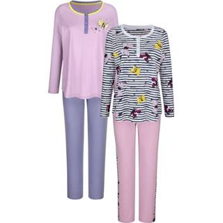 👉 Pyjama blauw paars Pyjama's per 2 stuks Blue Moon Wit::Lila::Lavendel 4055706306235