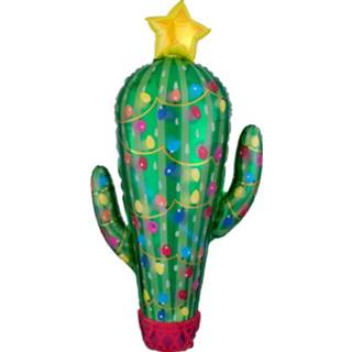👉 Folieballon groen Amscan Christmas Cactus 53 X 101 Cm 26635400954