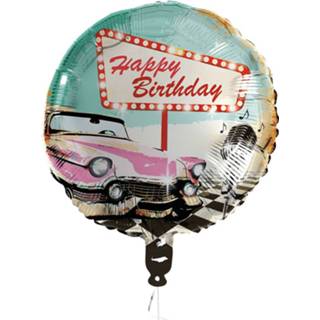 👉 Folieballon multikleur Boland Happy Birthday Rock 'N Roll 45 Cm 8712026448606