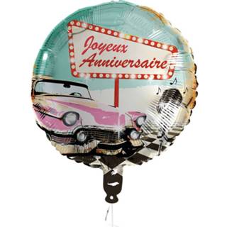 Folieballon multikleur Boland Joyeux Anniversaire Rock 'N Roll 45 Cm 8712026448613