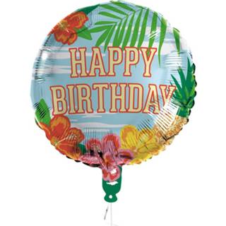 👉 Folieballon multikleur Boland Happy Birthday Paradise 45 Cm 8712026524935