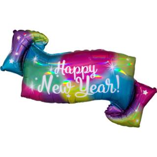 👉 Folieballon multikleur Amscan Happy New Year Banner 40 Cm 26635402620