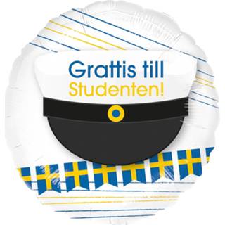 Folieballon wit Anagram Geslaagd Zweeds 43 Cm 26635403023