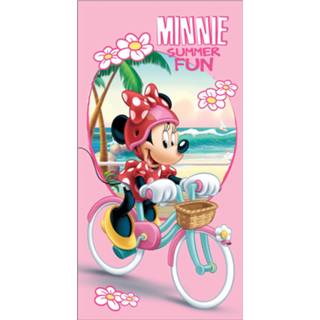 👉 Strandlaken polyester roze Disney Mickey Mouse Summer Fun - 70 X 140 Cm 5407007982967