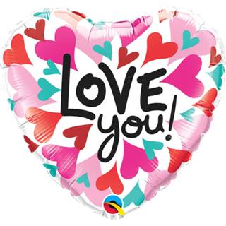 👉 Folieballon wit roze Folat Love You 45 Cm Wit/roze 71444460682