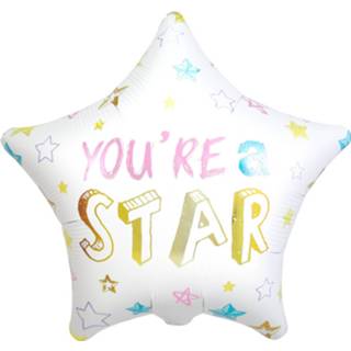 👉 Folieballon wit Folat You're A Star 48 Cm 8714572643795