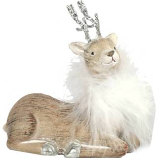 👉 Kerstfiguur bruin keramiek Countryfield Hert Vooruitkijkend Dreki 11 Cm 8719817821228