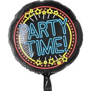 👉 Folieballon zwart blauw Paper Dreams Party Time! 46 Cm Zwart/blauw 8716764008825