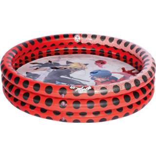 👉 Opblaaszwembad rood zwart kunststof Miraculous Junior 100 X 23 Cm Rood/zwart 4008332160108