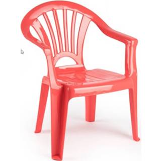 👉 Stoel rood kunststof kinderen Kinder Stoelen 50 Cm - Koraal Tuinmeubelen Binnen/buitenstoelen Voor 8414926352792