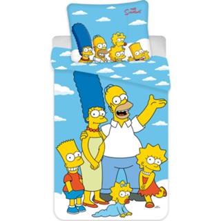 👉 Dekbedovertrek blauw katoen The Simpsons Portret - Eenpersoons 140 X 200 Cm 8592753025055