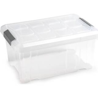 Organizer transparant kunststof 1x Stuks Opslagbakken/organizers Met Deksel 5 Liter 29 X 19 14 Cm - Opbergbakken 8720276849869