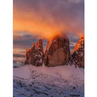👉 Fotobehang Wizard+genius Mountain Peaks In Italy Vlies 192x260cm 4-banen 4063129075997