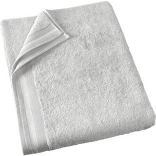 👉 Badhanddoek witte katoen zilver zilverkleurig De Lietaer Contessa 100 X 150 Cm 5410156558983