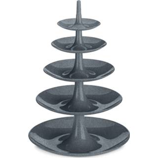 👉 Antraciet kunststof Koziol Etagère Babell Duurzaam 38 Cm 5-delig Maat Big 4002942489116
