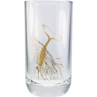 👉 Longdrinkglas glas transparant Tak Design Whale 6,5 X 12,5 Cm Brons 8719237016518