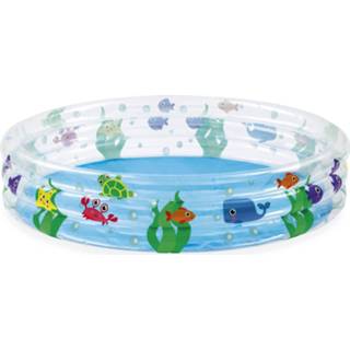 👉 Zwembad vinyl multikleur kinderen Bestway Deep Dive - Kinderbad Opblaasbaar Zeeleven Rond Ø152 X 30cm 6942138967999