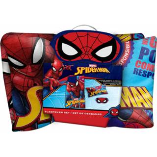 👉 Polyester blauw Marvel Logeerset Spider-man Junior 140 X 70 Cm 3-delig 8435507822664