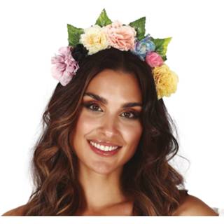 👉 Haarband bloem kunststof multikleur vrouwen Fiestas Guirca Bloemen Dames 20 X 22 Cm 8434077179697