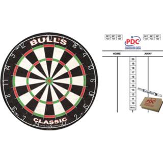 👉 Dart bord meerkleurig One Size Dartbord Bulls The Classic 45 cm met scorebord marker en wisser 45x30 8720276875851