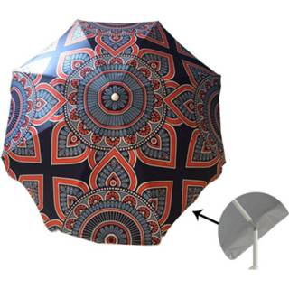 Gerimport Strandparasol 200 Cm Nylon/aluminium Rood/blauw