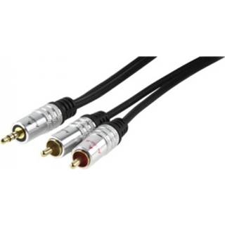 👉 Audio kabel mannen 3.5mm stereo - 2x RCA mannelijk connector 5,00 m
