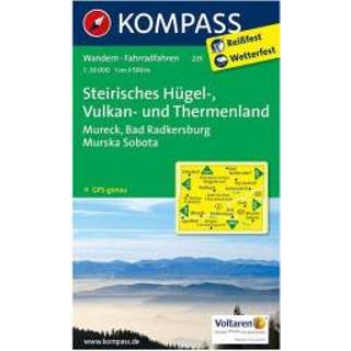 👉 Wandelkaart Kompass - Steirisches Hügel-, Vulkan- u. Thermenland Karte / Gefaltet Kunststoff 9783990440285