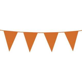 Oranje plastic kunststof active buiten feest vlaggetjes 20 meter