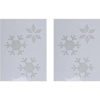 👉 Active 2x Sneeuwspray kerst raamsjablonen sneeuwvlokken plaatjes 35 cm